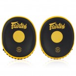 Боксерские лапы Fairtex (FMV-15 black/yellow)